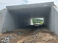 Inside look (special fill) of Felts Brook Tributary Box Culvert